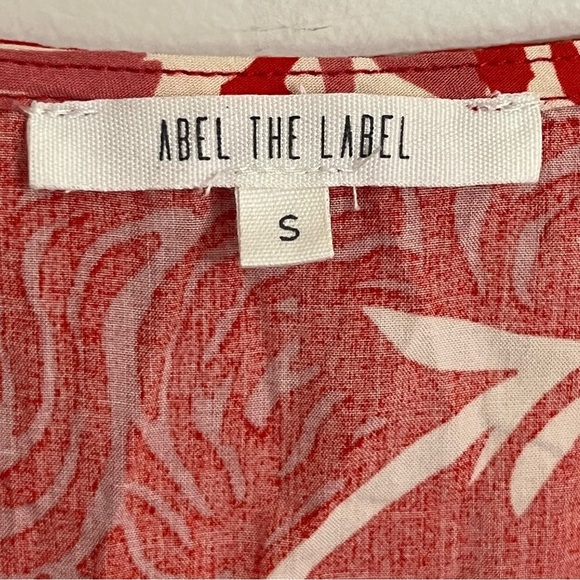 Women’s Abel The Label Short Sleeve Boho Floral Print Mini Dress Size Small - Picture 4 of 12